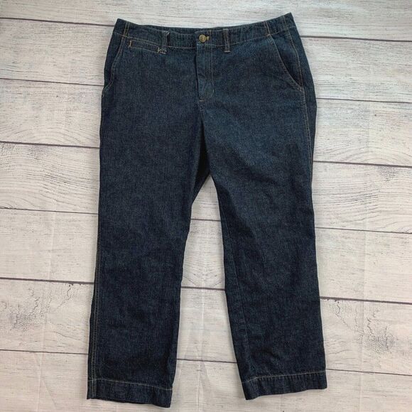 Lauren Ralph Lauren Jeans sz 12 Crop Dark Wash 26" Inseam Cotton - Picture 1 of 9